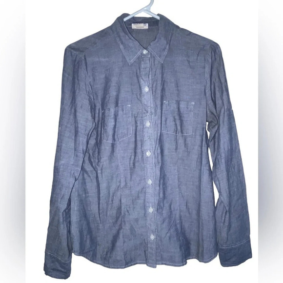 Converse One Star Long Sleeve Button Up Gray Shirt Men’s Size Medium W/Pockets - Picture 6 of 6